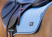 WoofWear Herringbone Close Contact Saddle Pad Steel Blue