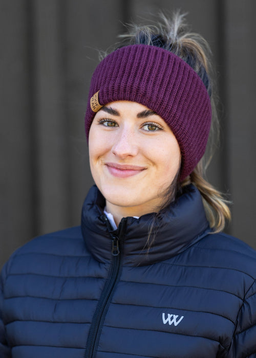 WoofWear Ribbed Head Band Plum