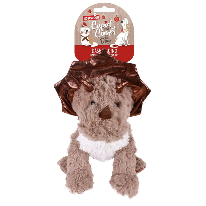 Rosewood Christmas Dasher Dino Dog Toy

