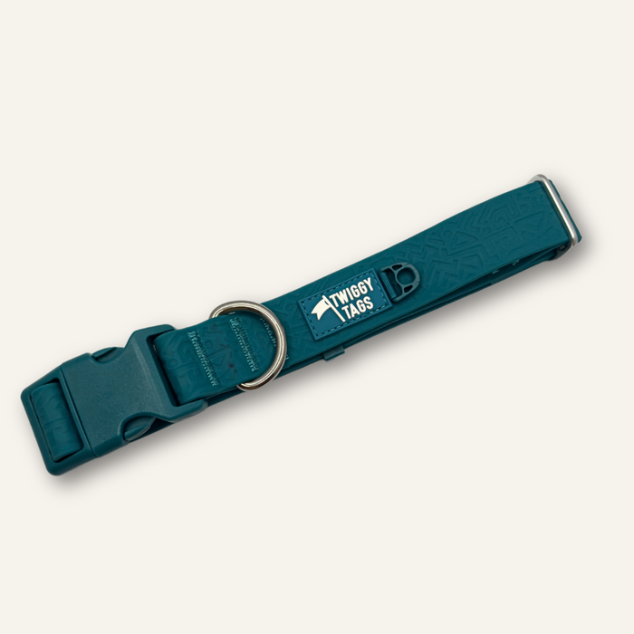 Twiggy Tags Tidal Waterproof Collar Azure