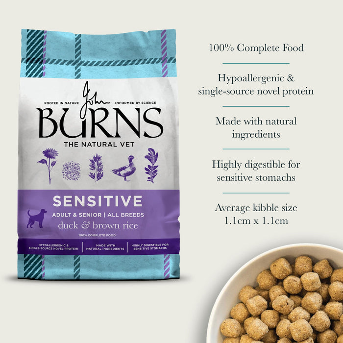 Burns Sensitive Duck & Brown Rice Dry Dog Food