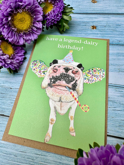 Dairy Cow Birthday Card