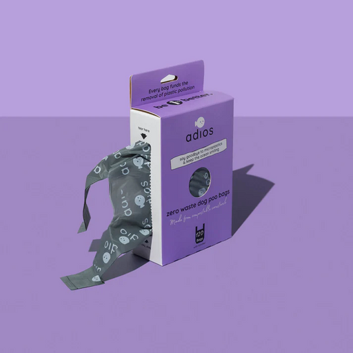 Adios Zero Plastic Poo Bags 120 Flat Pack