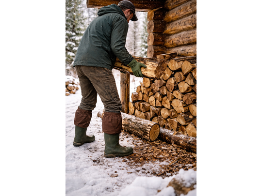 Wellington Oilskin Brown Overboots