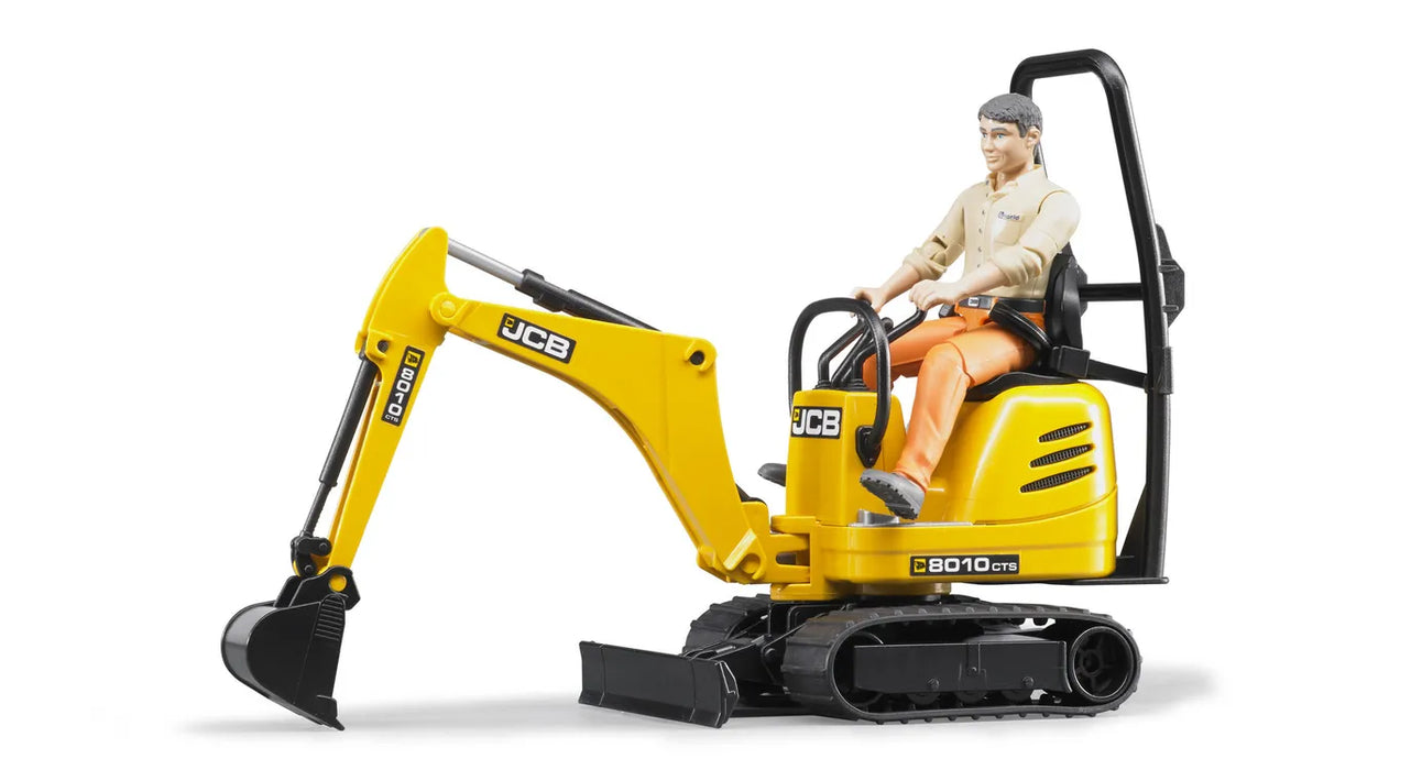 JCB Micro Excavator 8010 CTS+construction worker