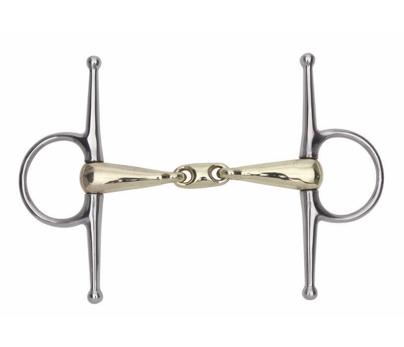 Full Cheek Snaffle With Lozenge Brass Alloy