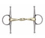 Full Cheek Snaffle With Lozenge Brass Alloy
