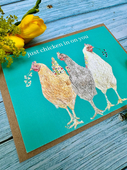 Chicken thinking of you Card
