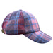 Rannoch Harris Tweed Baseball Cap Pink & Blue
