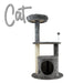 Soft Grey Cat Scratcher Tree
