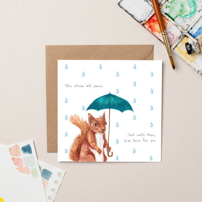 Squirrel with an Umbrella card