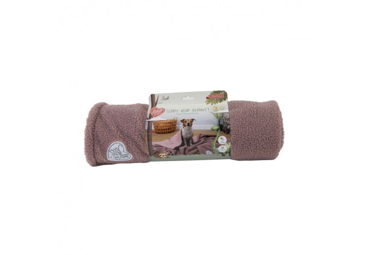 Small Bite Teddy Bear Blanket Rose