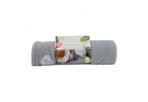 Small Bite Teddy Bear Blanket Pebble