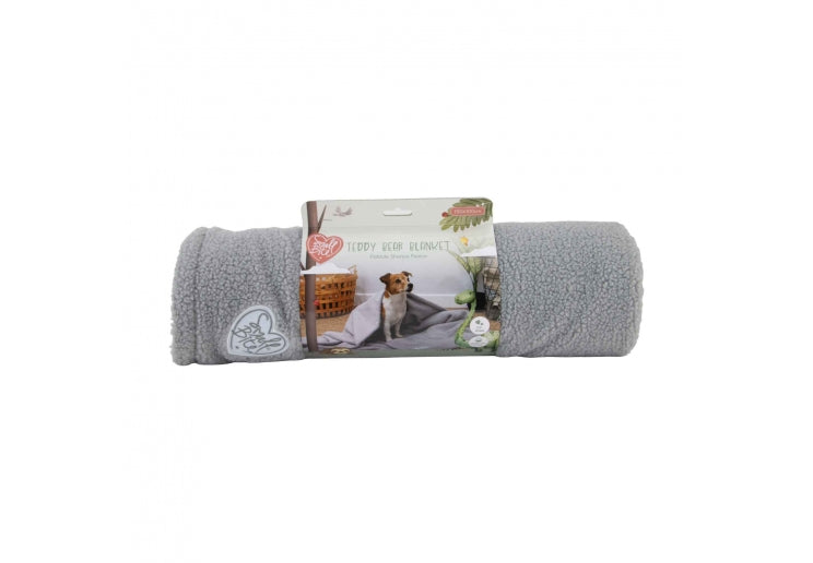 Small Bite Teddy Bear Blanket Pebble