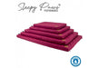 Waterproof Flat Pad Dog Bed Burgundy