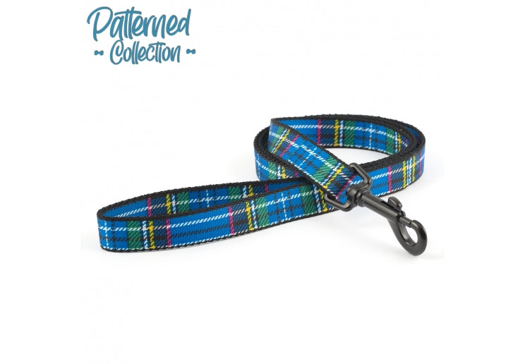 Ancol Tartan Navy Lead 1m x 19mm