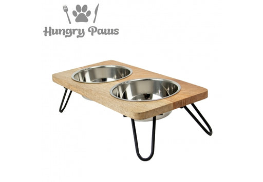 Raised Two Bowl Dog Feeder