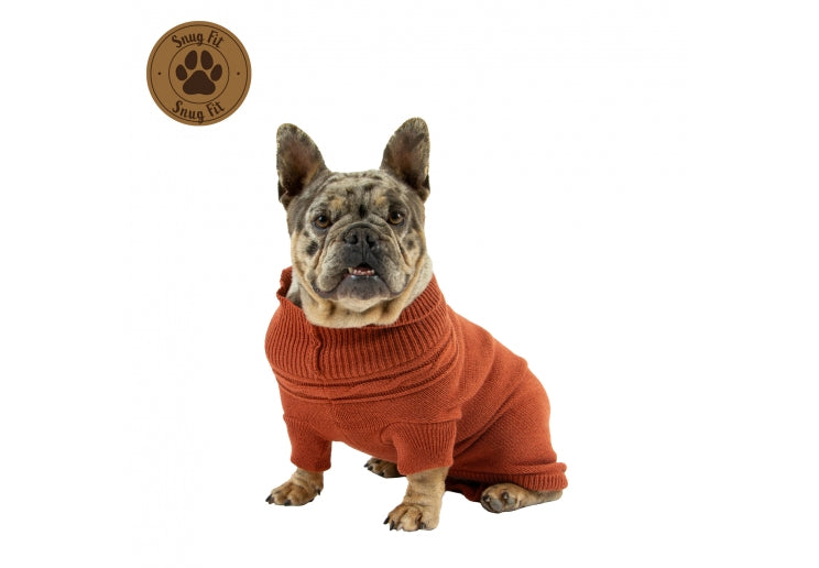 Ancol Cable Knit Jumper Teracotta