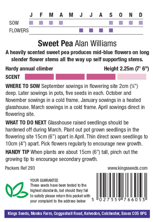 Kings Seeds Sweet Pea Alan Williams