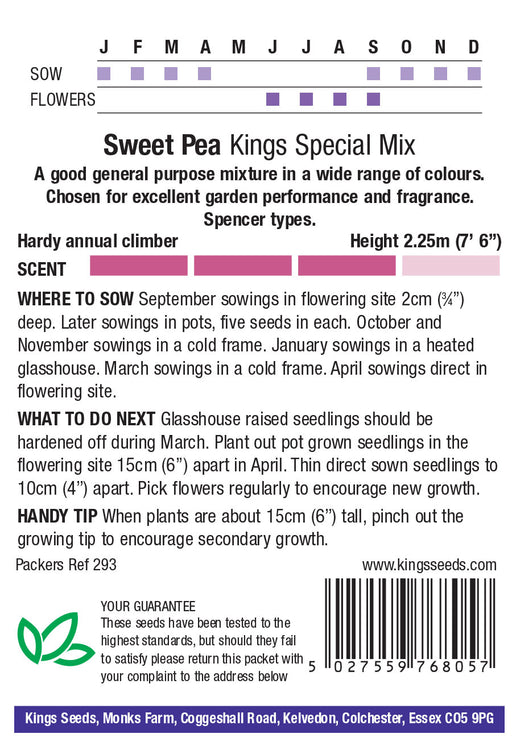Kings Seeds Sweet Pea Kings Special Mix Seeds