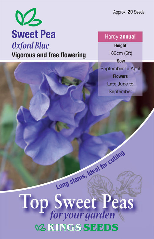 Kings Seeds Sweet Pea Oxford Blue