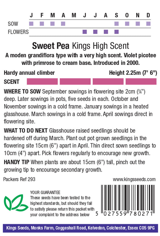 Kings Seeds Sweet Pea Kings High Scent Seeds