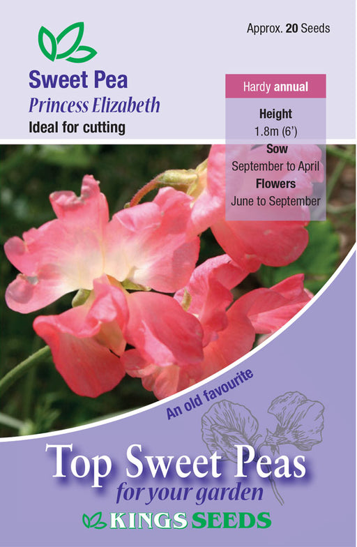 Kings Seeds Sweet Pea Spencer Princess Elizabeth Seeds