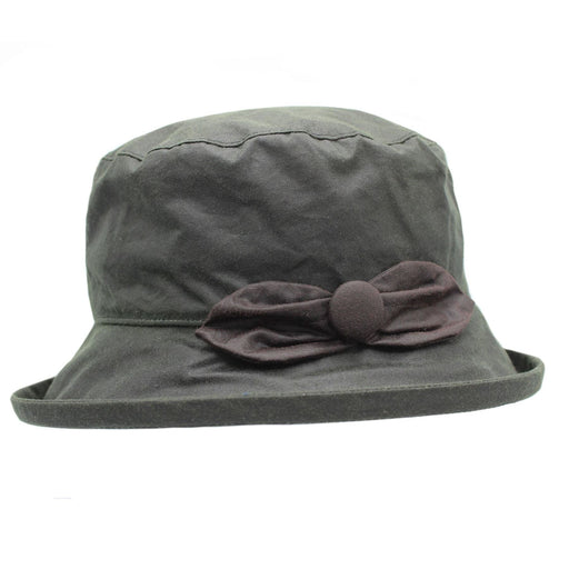 Cora Wax Leaf Motif Hat Olive
