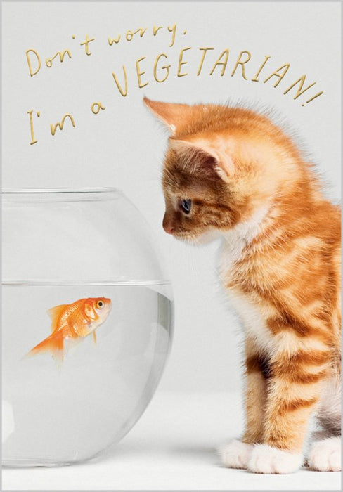Don't Worry I'm A Vegetarian Card