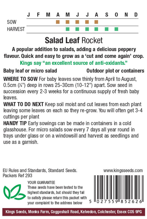 Kings Seeds Salad Leaf Rocket Seeds