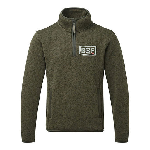 Back British Farming 1/4 Zip Countryman Olive
