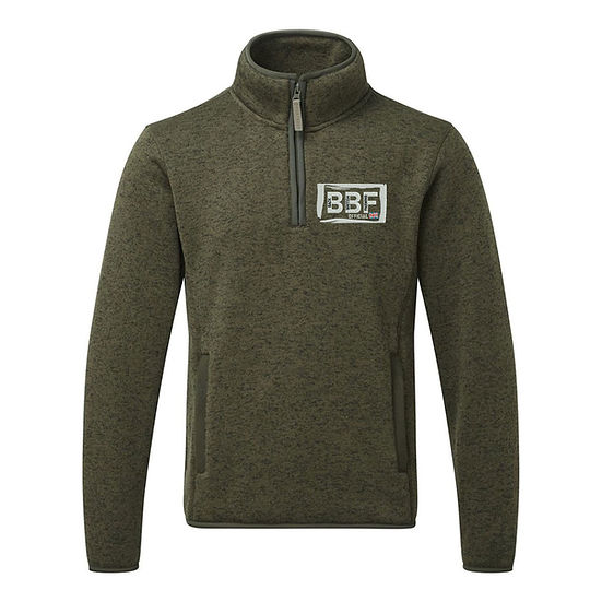 Back British Farming 1/4 Zip Countryman Olive