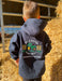 Back British Farming Kid's Tractor Hoodie Navy & Red