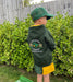 Back British Farming Kid's Tractor Hoodie Green & Gold