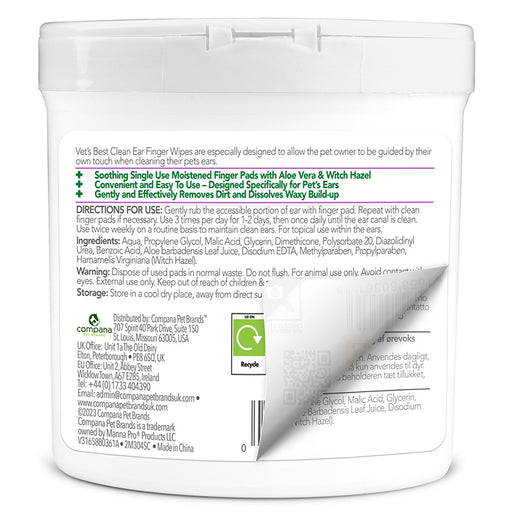 Vets Best Clean Ear Finger Pads
