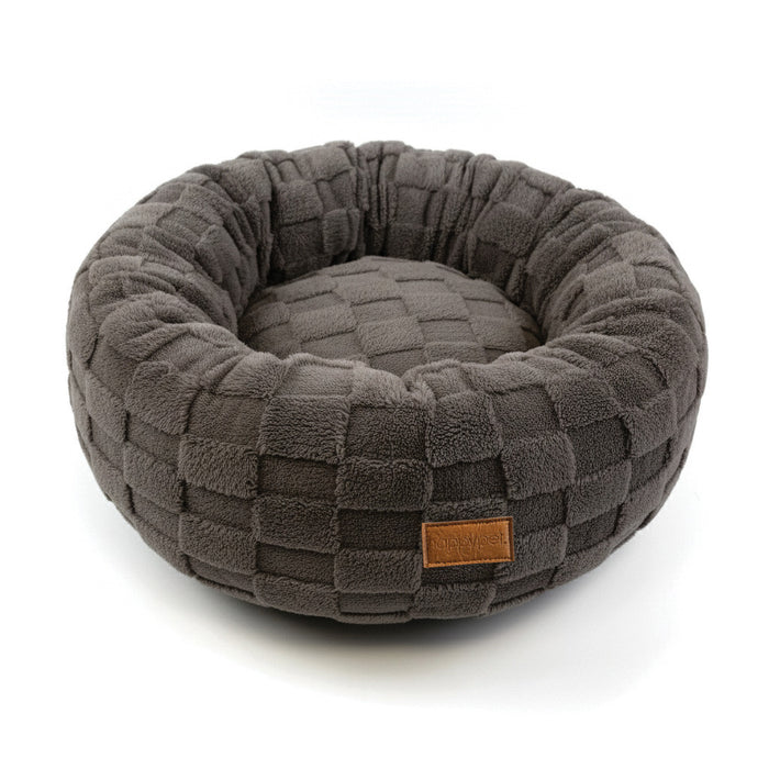 Checkra Round Bed Graphite Grey