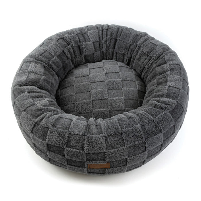 Checkra Round Bed Graphite Grey