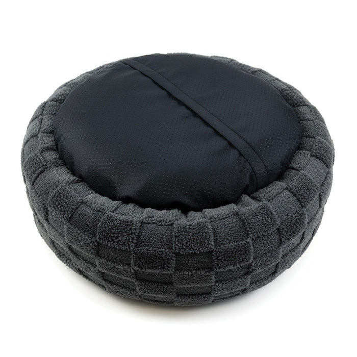 Checkra Round Bed Graphite Grey