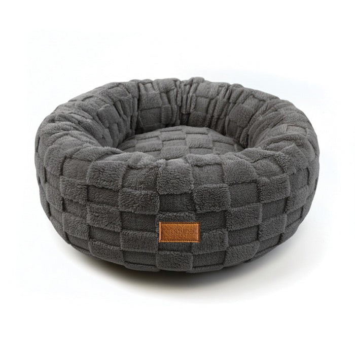 Checkra Round Bed Graphite Grey