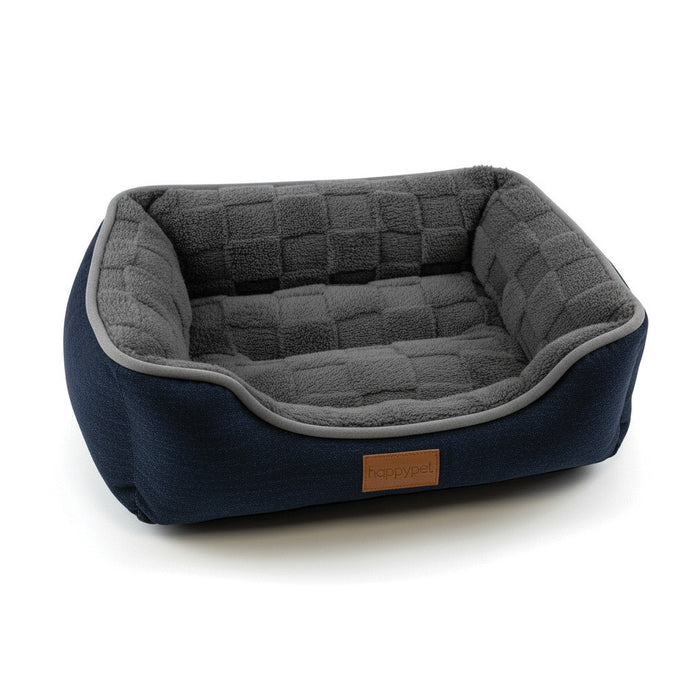 Checkra Square Bed Graphite Grey