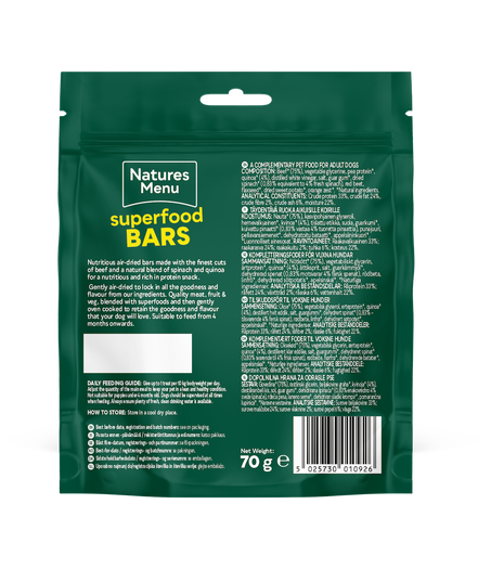 Superfood Bar Beef With Spinach 70g