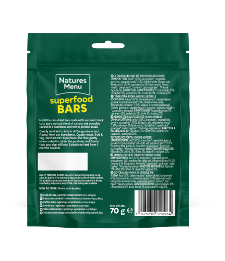 Superfood Bar Duck With Carrot 70g