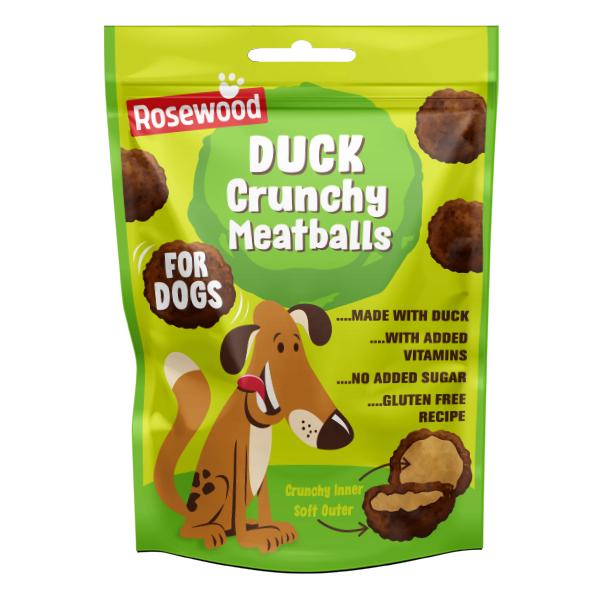Duck Crunchy Meatballs For Dogs 140g