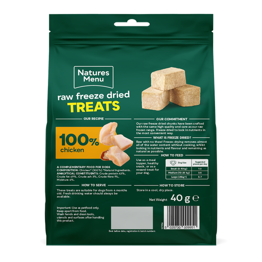 Natures Menu Freeze Dried Treats Chicken 40g
