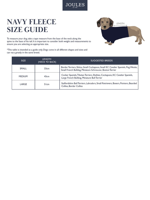 Joules Dog Fleece Navy