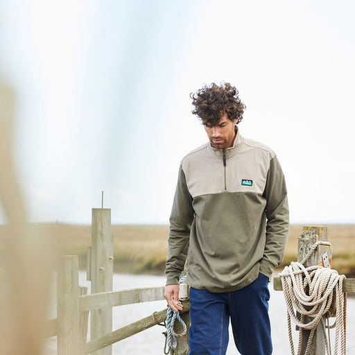 Ridgeline Men's Salthouse Zip Top Ivy Green Multi