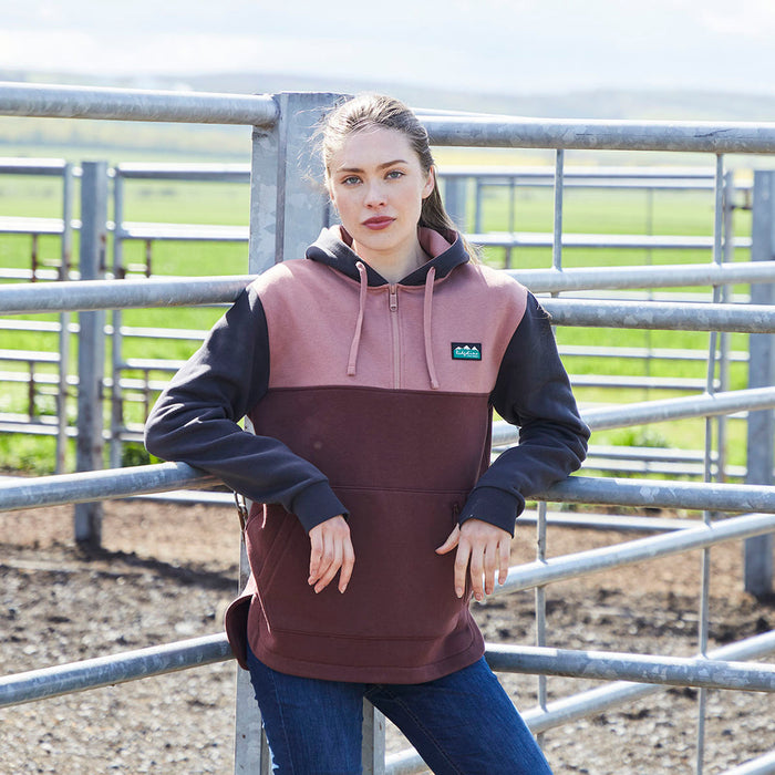 Ridgeline Women's Tribe Hoodie Oxblood Tri-colour