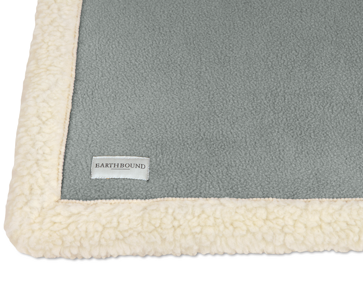 Earthbound Sherpa Blanket Dove Grey
