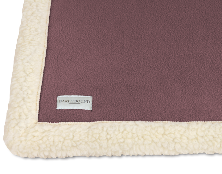 Earthbound Sherpa Blanket Dusty Mulberry
