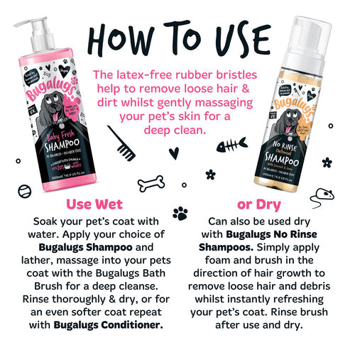 Bugalugs Bath Brush Wet & Dry